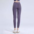 thumbnail image 2 of Caqnni Women's Yoga Pants, Waist Leggings for Women Tummy Control, Compression Workout Dance Running Yoga Pants (Purple,XXL), 2 of 4