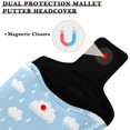thumbnail image 3 of Haosy White Raindrops and Clouds Golf Mallet Putter Cover Strong Magnetic Leather Golf Club Headcover Closure, 3 of 7