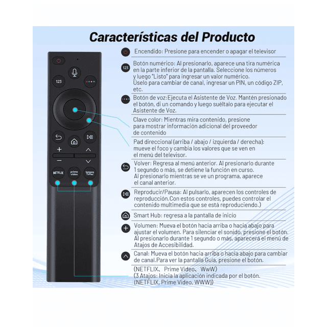 Control Remoto Inteligente con Voz para Smart TV