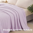 thumbnail image 6 of Whale Flotilla Fuzzy Fleece 50"x70" Throw Blanket for Couch, Fluffy Warm Soft Jacquard Blankets for Fall Winter, Lightweight and Cozy, Lilac, 6 of 10