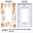 thumbnail image 3 of Yayeee Rocker Switch Wall Plate 1-Gang 4.6"x2.9" Home Decorative Outlet Cover, Orange Seahorse, 3 of 6