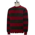 thumbnail image 2 of Freddy Same Sweaters Knit Sweater Long Sleeve Striped Jumper Sweaters Pullovers, 2 of 9