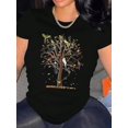 thumbnail image 1 of Camiseta De Verano Con Cuello Redondo Para Mujer, Camisetas De Verano Para Ir De Compras En La Playa1pc Women'S Fashion Colorful Birds on Dead Tree Print T-Shirt, Casual Crew Neck Short Sleeve Top,, 1 of 7