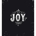 thumbnail image 3 of Joy Duvet Cover Set Queen Size, Retro Style Phrase Joy Christmas Themed Floral Arrangement Calligraphy Ornate Design, Decorative 3 Piece Bedding Set with 2 Pillow Shams, Black White, by Ambesonne, 3 of 3