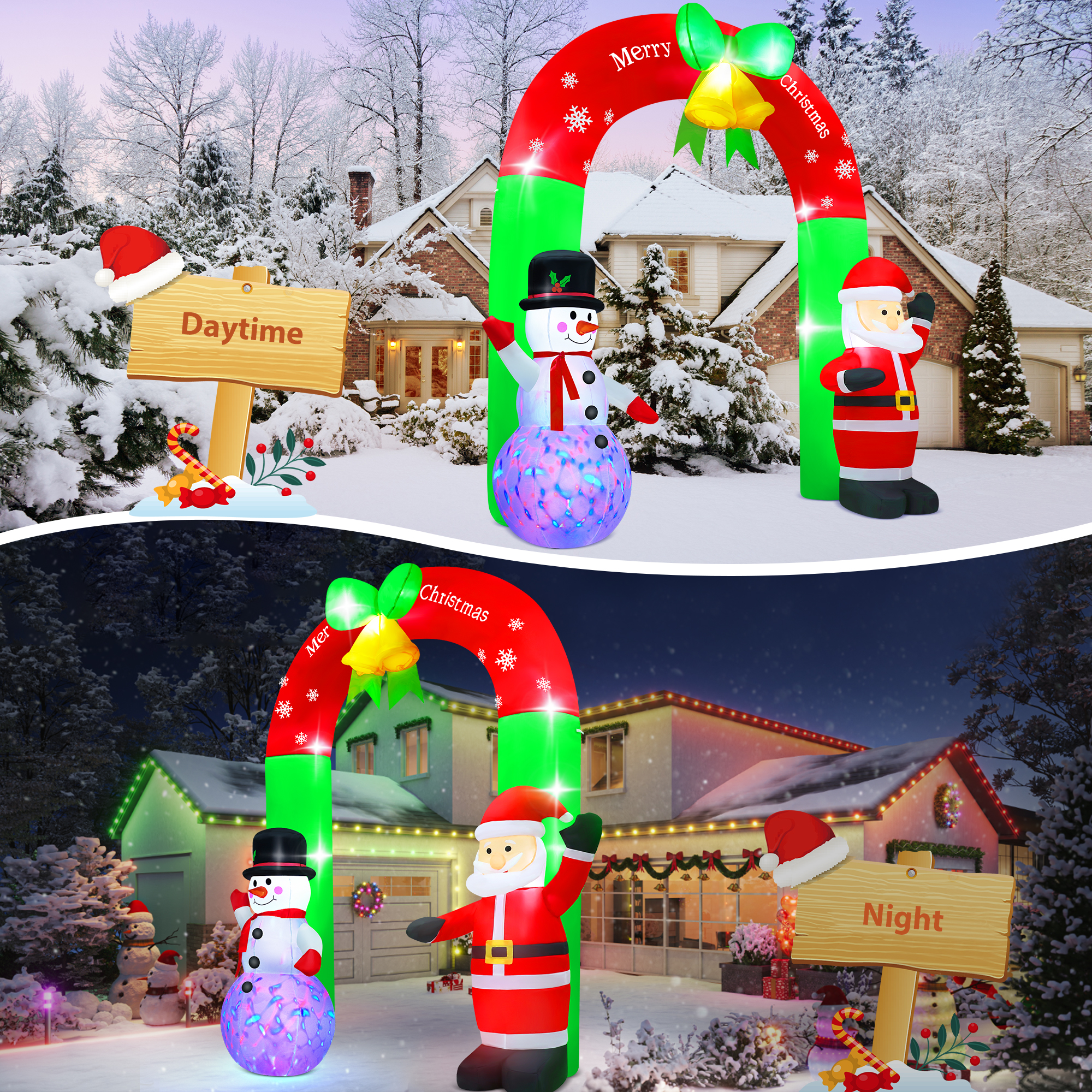 Yexmas 8 Ft Christmas Inflatable Archway photo 3