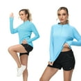 thumbnail image 3 of QPNGRP Women's Long Sleeve Shirts UPF 50+ Sun Protection SPF Quick Dry Lightweight T-Shirt Swim Hiking Runing Fishing Tops Skyblue XXL, 3 of 7