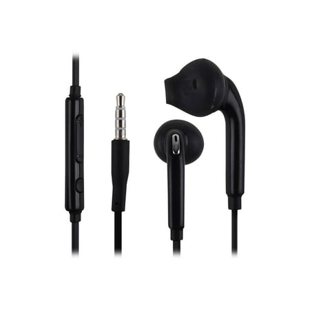 4XEM Earbud Earphones For Samsung Galaxy/Tab (Black) - Stereo - Black - Wired - Earbud - Binaural - In-ear