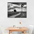 thumbnail image 2 of Nawypu  Farmhouse Landscape Picture Wall Decor Black and White Countryside Windmill Barn Picture Wall Art Canvas Prints Framed Art, 2 of 4