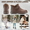 thumbnail image 3 of Fittington Womens Winter Boots Ankle Boots with Zippers Womens Booties Faux Warm Lining, 3 of 9