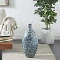 thumbnail image 2 of DecMode 22" Handmade Mosaic Inspired Blue Mother of Pearl Shell Vase, 2 of 11