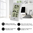 thumbnail image 4 of FanJu Indoor Outdoor Thermometer Hygrometer Barometer Wireless Weather Station Alarm Clock Weather Forecaster Station Wireless Digital Backlight LCD Display, 4 of 7