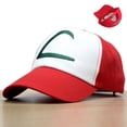 thumbnail image 4 of Gorra de béisbol con bordado de Ash Ketchum, gorro de béisbol con bolsillo ajustable, Snapback, transpirable, Anime, para regalo, 4 of 4