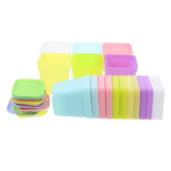 18 Sets Plastic Mini Succulent Planter Nursery Pot Gardening Flowerpots