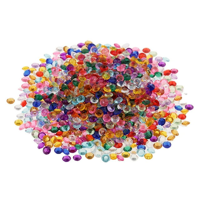 jifeng 2000x Acrylique Cristal Confetti Table Scatter Mariage Diamant Vase Remplissage 4mm Multicolore