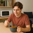 thumbnail image 7 of 32 oz Gray Microwave Ramen Cooker Bowl with Lid and Handle, Vented Soup Mug for Noodles, Pasta, Stew and Leftovers, BPA Free by Dependable Industries, 7 of 7