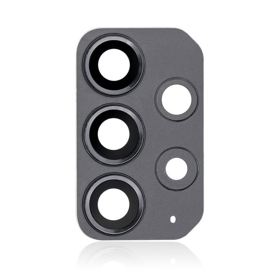 Replacement Back Camera Lens With Cover Bezel Ring Compatible For Samsung Galaxy A72 (A725 / 2021) (Awesome Black)