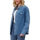 thumbnail image 4 of CHAQUETA DE JEAN PARA MUJER INSPIRE CHIC, MANGA LARGA, CIERRE DE BOTÓN, CON BOLSILLOS CON SOLAPA, CHAQUETA DE MEZCLILLA LIGERA, TALLA M, AZUL, 4 of 6