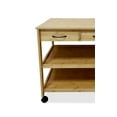 thumbnail image 2 of Lisonu Bamboo Kitchen Cart on Wheels, Rolling Island Trolley with Drawer and 2 Shelves, Natural Wood Utility Cart for Extra Storage & Prep Space, 2 of 6