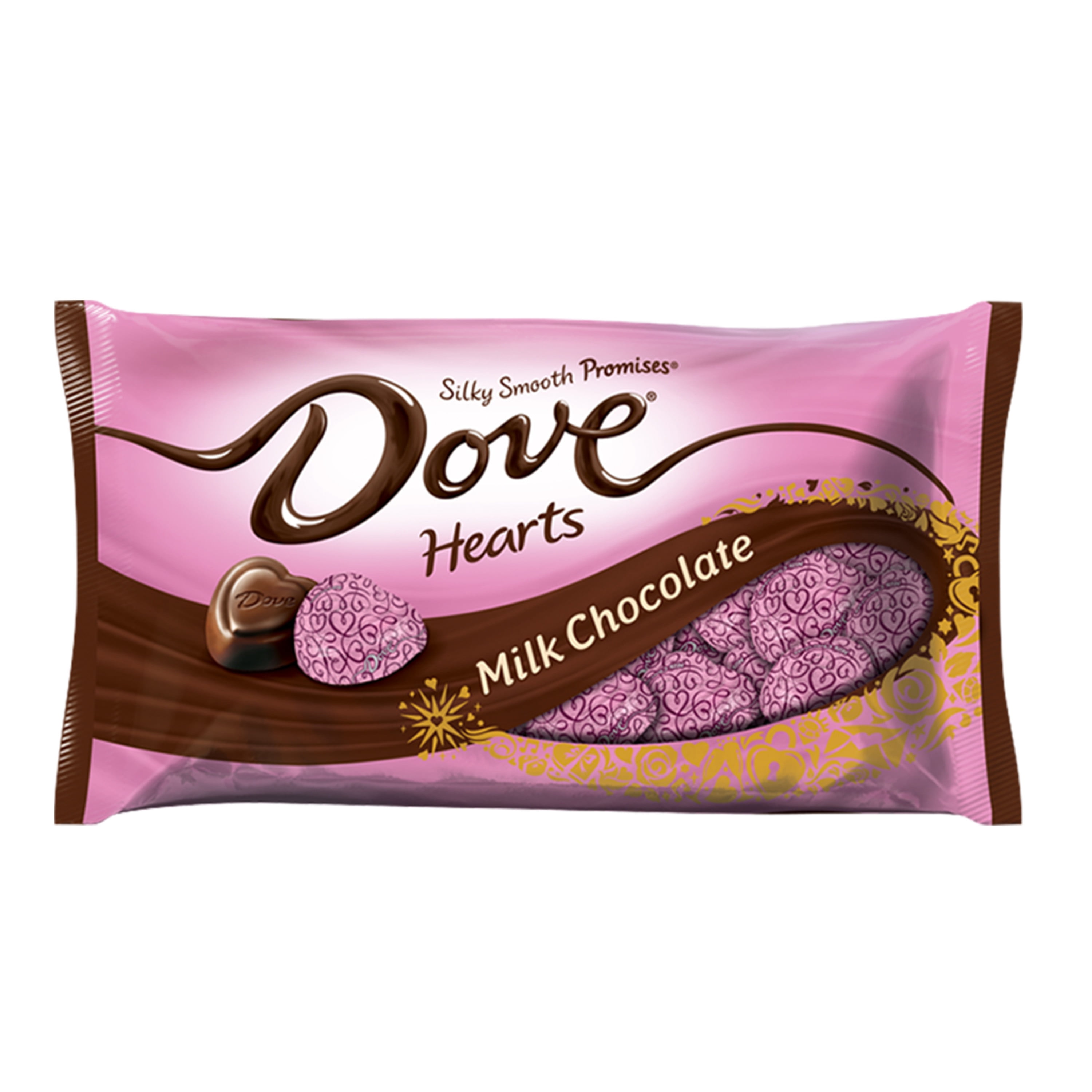 DOVE PROMISES Valentine's Heart Milk Chocolate Candy Bag, 8.87 oz