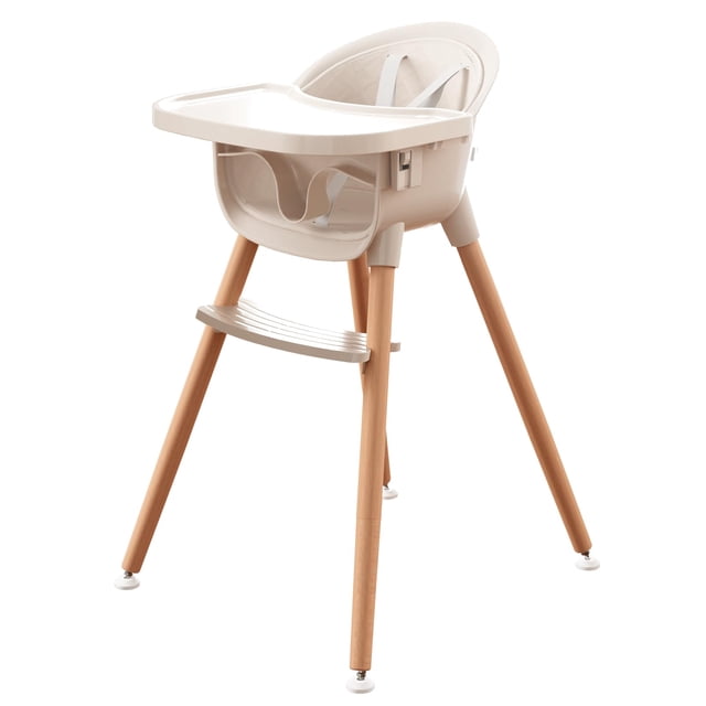 Fodoss Trona De Madera 3 En 1 para Bebés Y Niños Pequeños,Trona Infantil Convertible Fácil De Limpiar,Silla De Diseño Moderno para Comer De Bebe