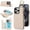 White, variant on ELEHOLD Case for iPhone 15 Pro, Magnetic Closure Kickstand Zipper Wallet Case with 3 Card Slots & Ring Holder,Shockproof RFID Blocking Phone Case,Black