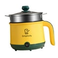 thumbnail image 4 of simhoa Electric Hot Pot US Adapter 1.8L Ramen Cooker for Cooking Dumpling Dormitory Yellow, 4 of 8