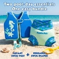 thumbnail image 2 of Paddle Pals Baby Swim Vest & Reusable Swim Diaper Set, 24 Months, Blue, 2 of 7