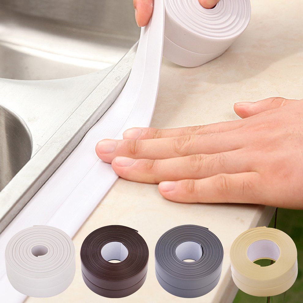 Self Adhesive Bath Wall Sealing Tape Caulk Strip Waterproof Sealant
