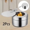 thumbnail image 1 of 2 Pieces Buffet Warmer Warming Trays for Buffets Party None Food Parties Fuel cans Holder Set Chafing Dish with Cover, 1 of 1