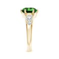 thumbnail image 3 of ANGARA Lab Grown 2.5 Ct Round Emerald Engagement Ring with Lab Diamonds for Women in 14K Yellow Gold (Size-9mm) | May Birthstone, Anniversary, Jewelry Gift for Women | Lab-Grown Emerald Ring, 3 of 8
