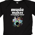 thumbnail image 4 of Inktastic Music Makes Everything Better Girls Long Sleeve Baby Bodysuit, 4 of 5