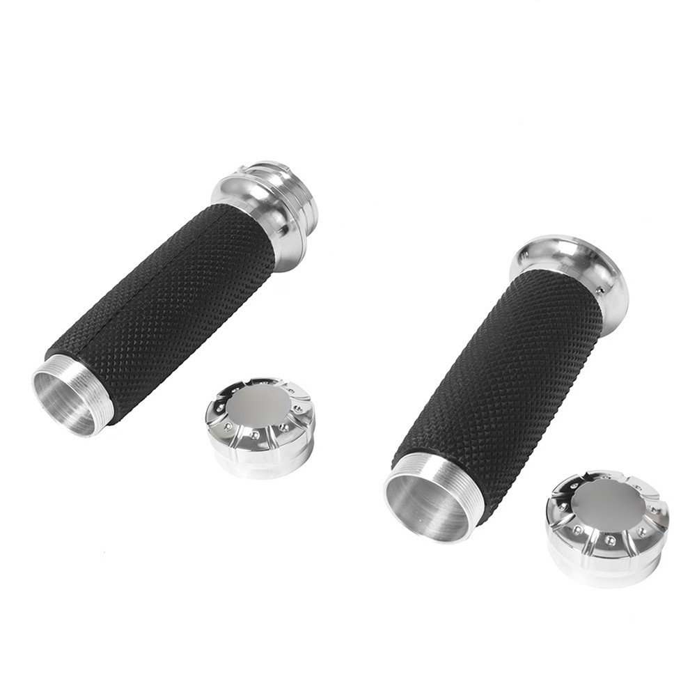 1'' Black Handle Bar Hand Grips For Harley Touring Sportster XL883 XL1200  Dyna 
