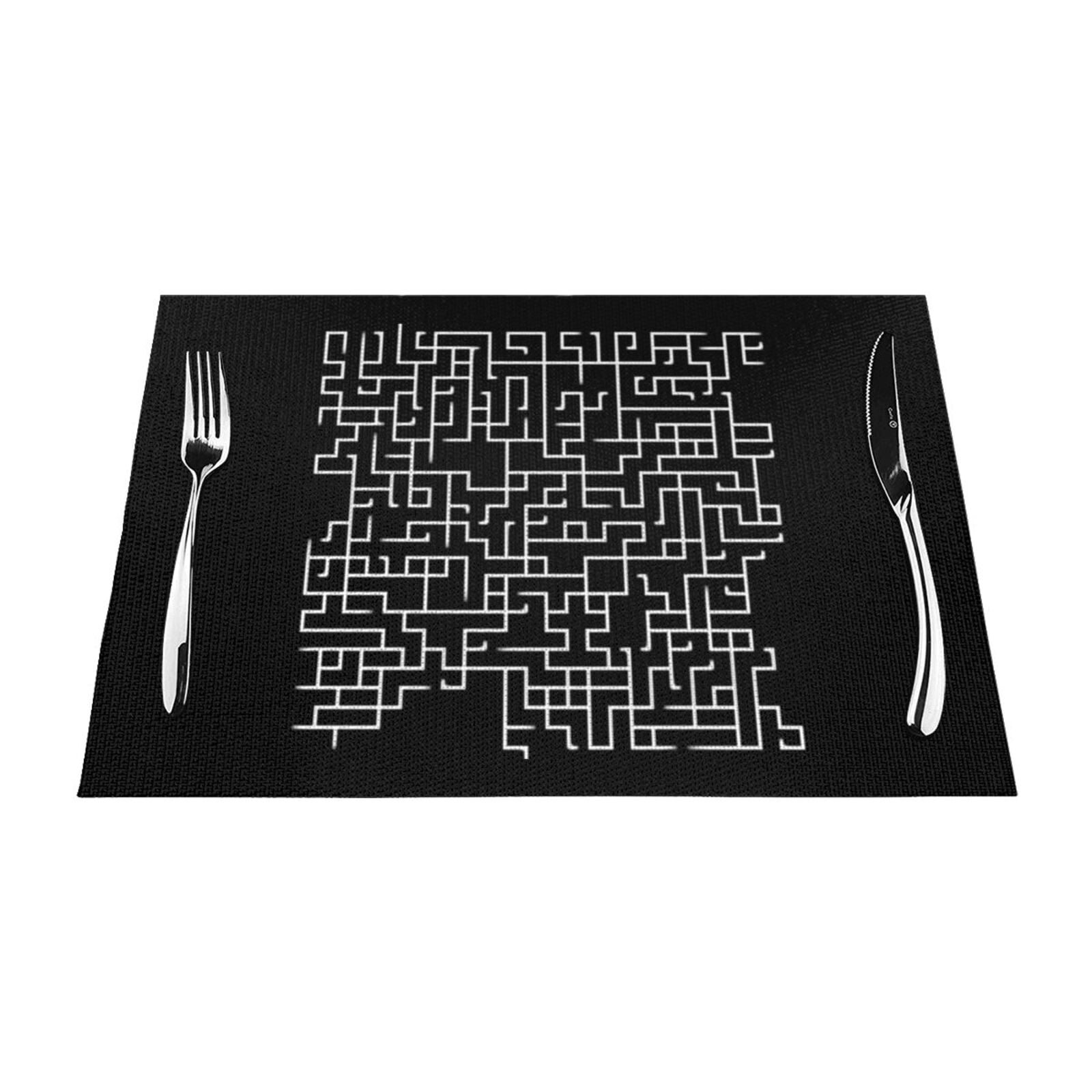 ZNDUO Placemats, 1 PCS Heat Resistant Stain Resistant Woven PVC Insulation Placemats, Durable