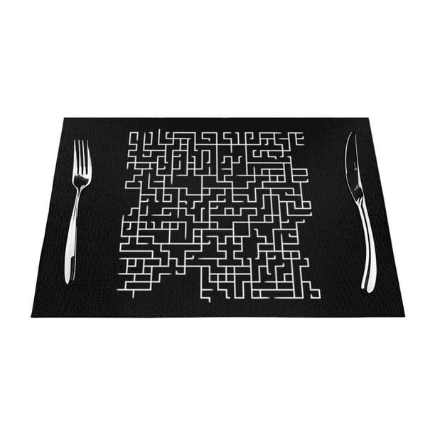 ZNDUO Placemats, 6 PCS Heat Resistant Stain Resistant Woven PVC Insulation Placemats, Durable
