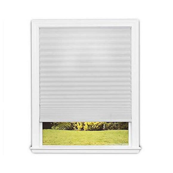 Redi Shade Easy Lift Trim-at-Home Cordless Pleated Light Filtering Fabric Shade (Fits Windows 31&quot;-36&quot;), 36 Inch x 64 Inch, White