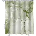 thumbnail image 5 of Spring Sage Green Marble Shower Curtain, Wild Marble Texture Shower Curtain Set with Hooks, Spring Summer Waterproof Fabric Shower Curtains for Bathroom Decor, 72x84 Inch Bath Curtain, 5 of 6