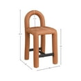 thumbnail image 3 of Meridian Furniture Amari Cognac Vegan Leather Stool, 3 of 9