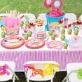 thumbnail image 2 of PIXHOTUL Candyland Party Supplies - Lollipop Theme Birthday Party Decorations Including Hanging Swirl, Plates, Cups, Napkins, Tableware, Tablecloth, Balloons, Banner - Serve 20, 2 of 8