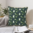thumbnail image 4 of KLL Green Frogs Decorative Throw Pillow Covers Velvet Soft for Couch Sofa Bedroom Living Room Outdoor (No pillow core)- 20"x20", 4 of 5