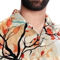 thumbnail image 5 of Tree Men's Short Sleeve Poplin Shirt, Casual Button Down Shirts, Printed Summer Beach Shirt, Unisex Casual Button Down Top, 5 of 6
