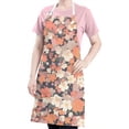 thumbnail image 5 of Pioneer Flower Floral Print Pattern Apron-Garden Aprons for Women with Pockets-Cotton Linen Waterproof Kitchen Cooking Gardening Aprons Adjustable for Kitchen,Cooking,BBQ and Salon 33x27 Inch, 5 of 7