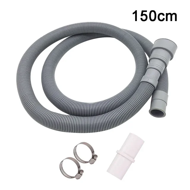 1.5/2/3/4M PVC Washing Machine Dishwasher Drain Waste Hose Extension Pipe With Bracket Set Wash Machine Ablaufschlauch #W0