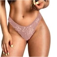 thumbnail image 5 of Women's Underwear Stretch Microfiber Lace Thong Panties, 5 of 6