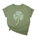 thumbnail image 2 of Haut Décontracté à Col Rond et Manches Courtes pour Femmes, Mode Imprimée, Polyester Spandex Confortable, T-Shirt Léger pour la Maison, 2 of 8