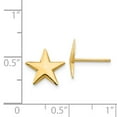 thumbnail image 3 of 14K Yellow Gold Earring Button Women'S 11 mm Nautical Star Post Earrings, 3 of 3
