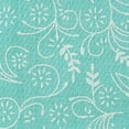 thumbnail image 4 of Jacob Alexander Men's Floral Pocket Square Handkerchief Hanky - Turquoise, 4 of 5