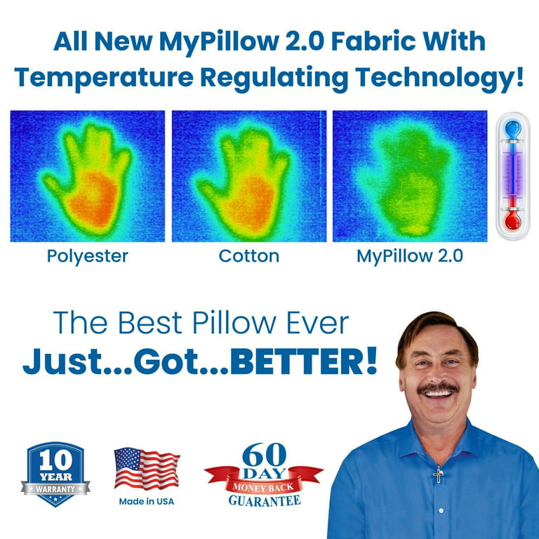  MyPillow 2.0 Cooling Bed Pillow, 2-Pack Queen Medium : Home &  Kitchen
