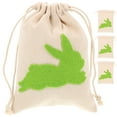 thumbnail image 1 of 4pcs Easter Gift Bags with Drawstring Easter Rabbit Candy Pouch Bags Easter Party Gift Pouches, 1 of 7