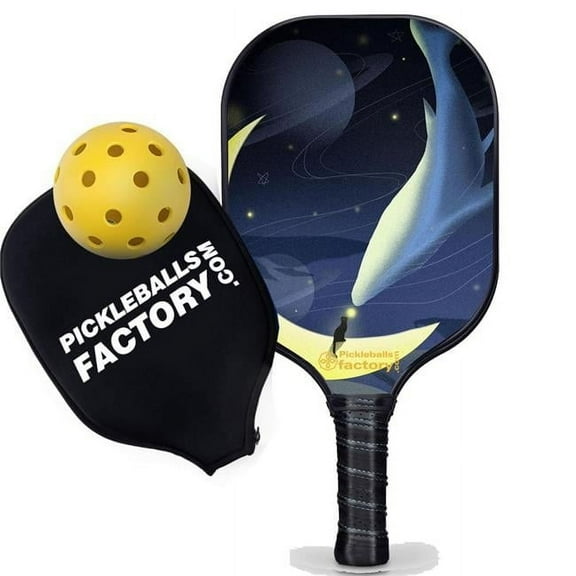 Pickleball Factory PB00015-8-C Best Pickleball Paddle - Whale Fall Pro Pickleball Paddles, Outdoor Pickle Balls Pickleball Connect, Carbonfiber Graphite