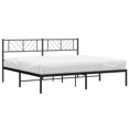 thumbnail image 2 of vidaXL Metal Bed Frame with Headboard Black 183x213 cm, 2 of 5